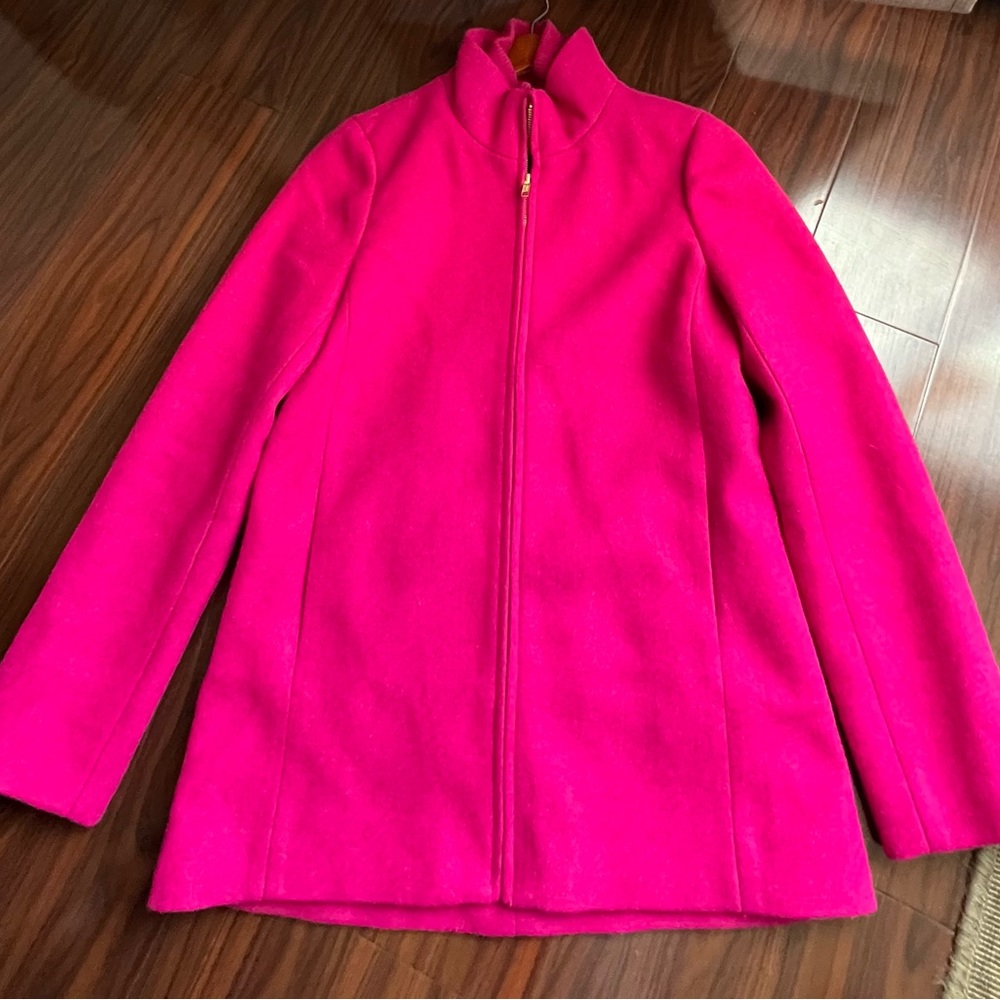 J. Crew Pink Trench Coat with Smooth Texture